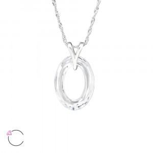 Lantisor din argint cu pandantiv cristal DiAmanti DIA27735-White (Argint 925‰ 1,3 g.)